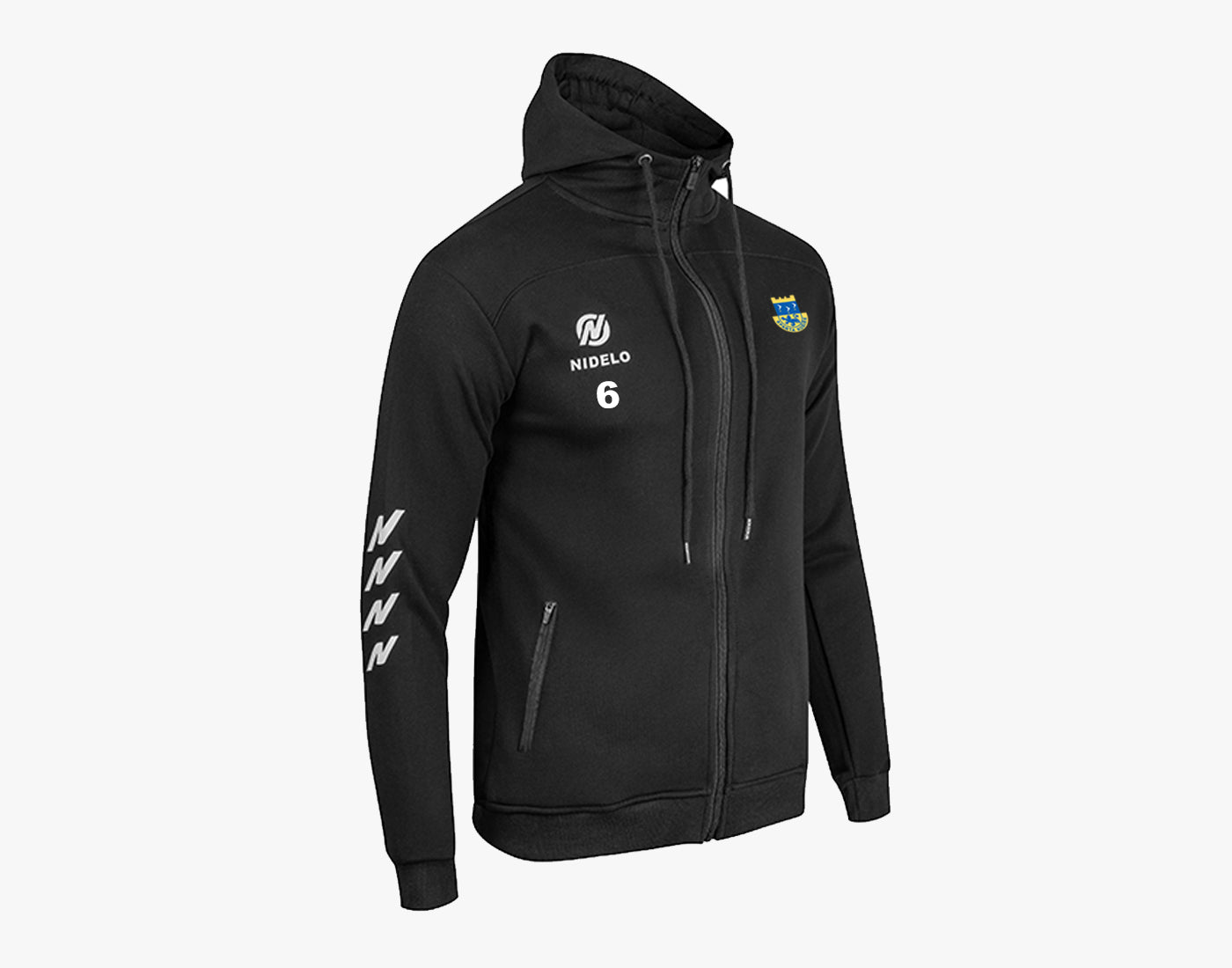 Sportovní mikina Tours černá - logo a číslo hrudník