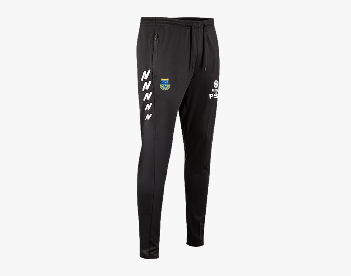 Tréninkové tepláky slim fit Nantes černá - logo a iniciály